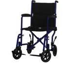 Healthline 17" Transport Blue Wheelchair with SLR