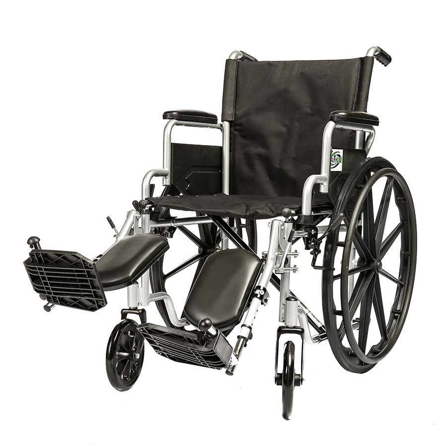 20" Wheelchair With Padded Desk Arm Flip Back W/padded Calf Pads