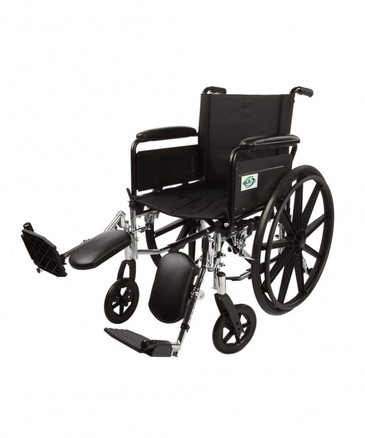 Healthline 20" Lightweight Wheechair with Full Padded Arms & ELR K3