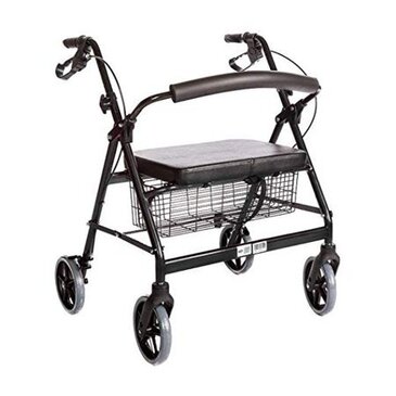 Healthline Bariatric Heavy Duty Black Rollator Walker