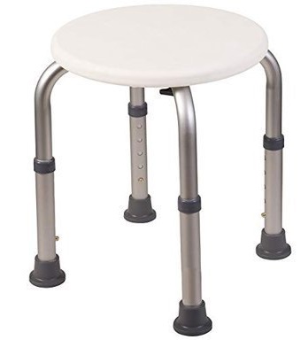 Healthline Bath Round Stool with Non-Slip Seat and Legs