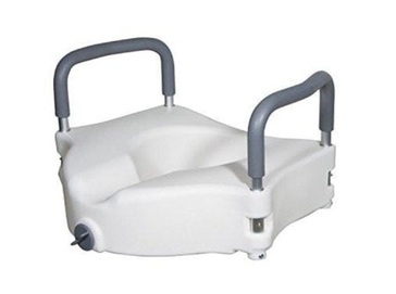 Healthline Elevated Raised Toilet Seat with Removable Padded Arms