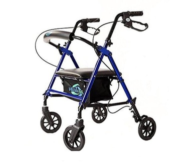 Healthline Lightweight Blue Rollator with Aluminum Loop Break