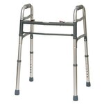 Healthline 2 Button Folding Walker Without Wheels