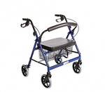 Healthline Bariatric Heavy Duty Blue Rollator Walker