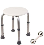 Healthline Round Shower Stool with Suction Cup Grab Bar