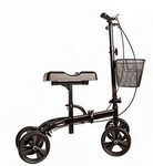 Healthline Steerable Knee Walker Scooter with Handle Brake and Basket